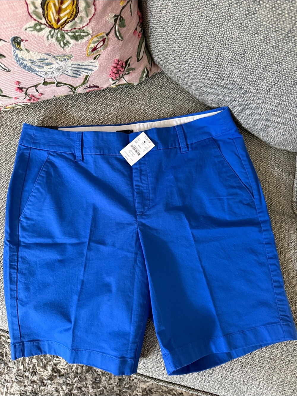 J. Crew Women's Bright Cobalt Blue Chino Bermuda Shorts